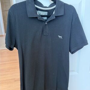 EGO Classic Black Polo with Embroidered Detail